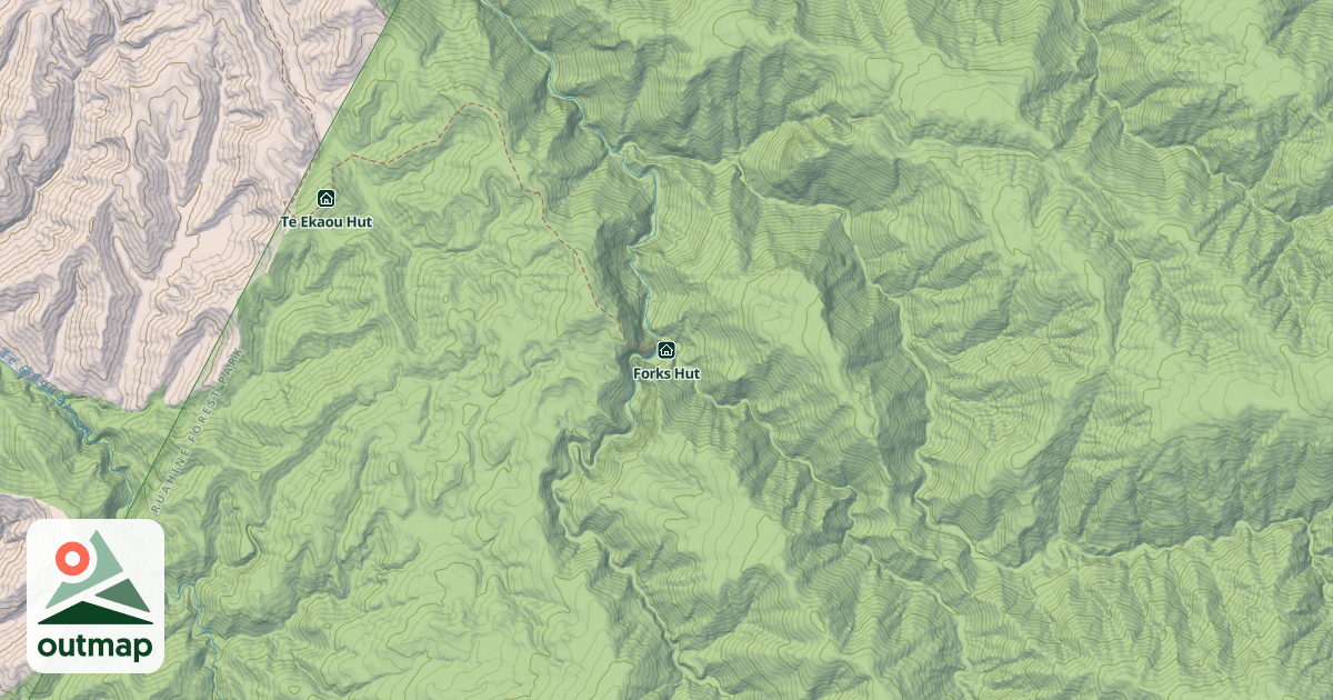 Map of Forks Hut