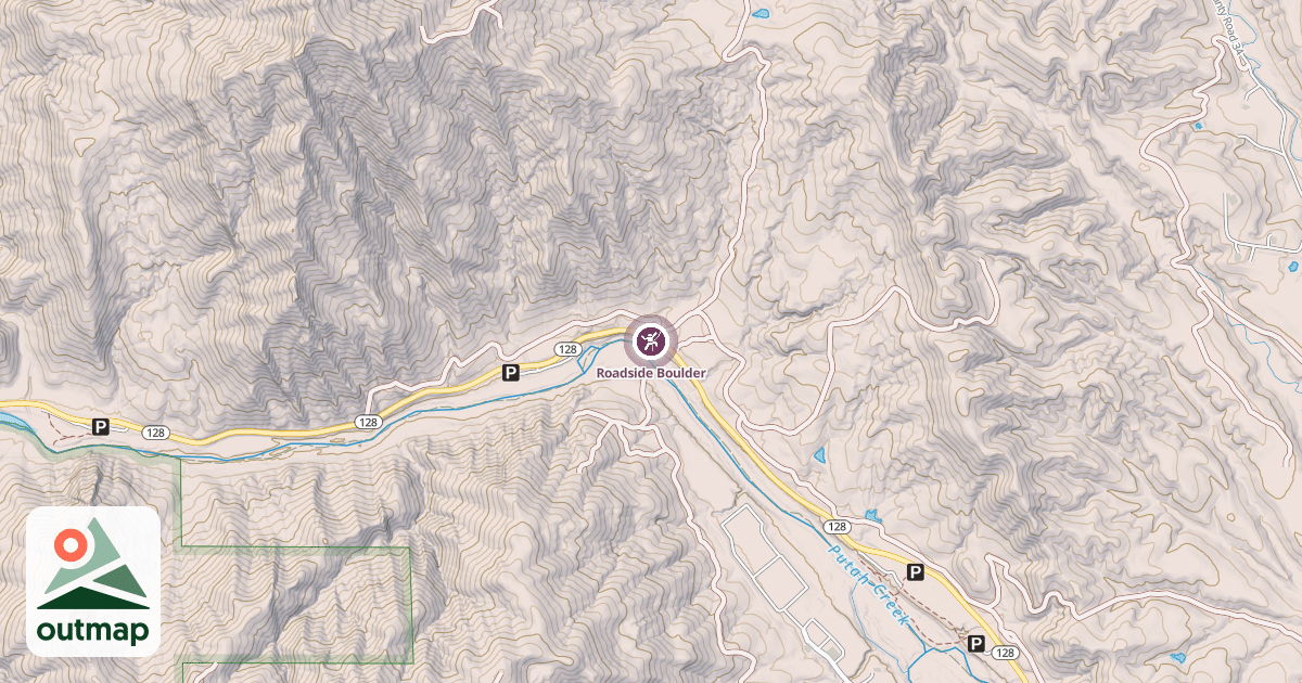 Map of Roadside Boulder