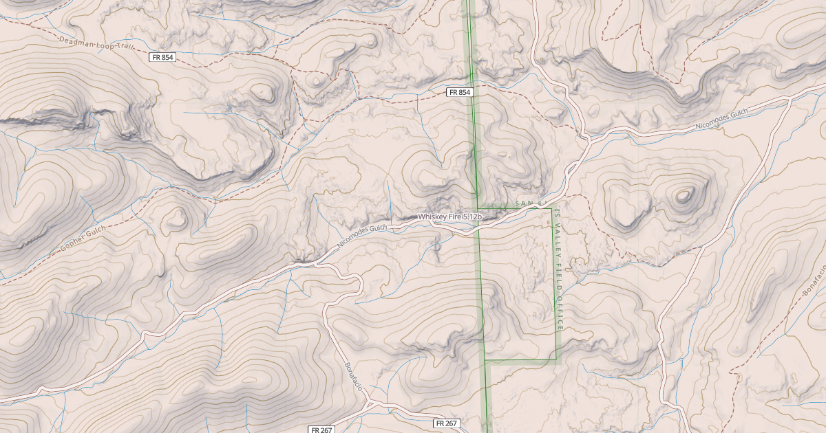 Map preview of Whiskey Fire
