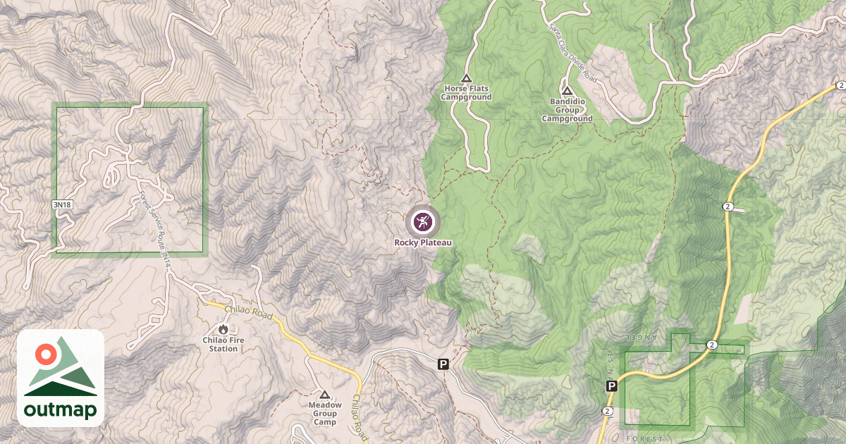 Map of Rocky Plateau