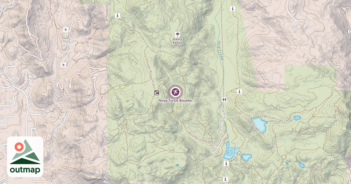 Map of Ninja Turtle Boulder