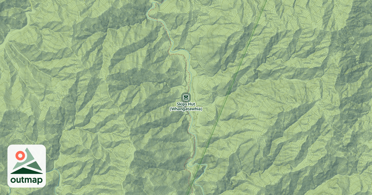 Map of Skips Hut (Whangatawhia)