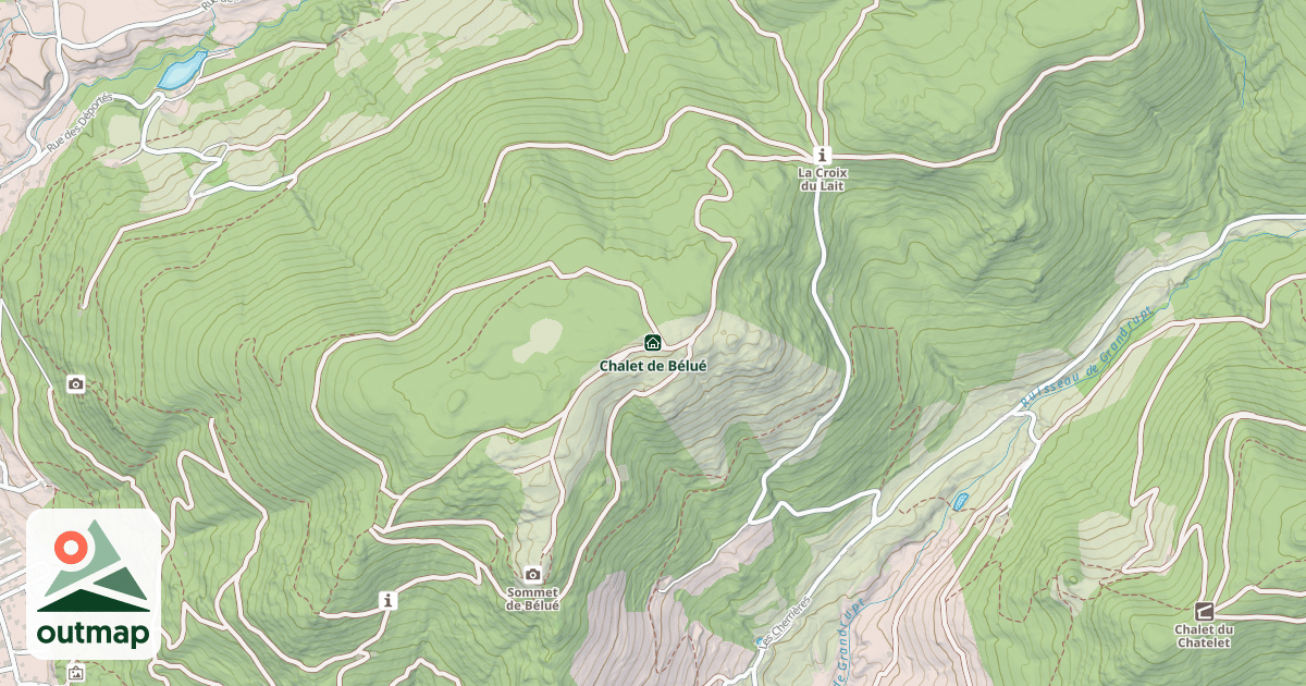 Map of Chalet de Bélué