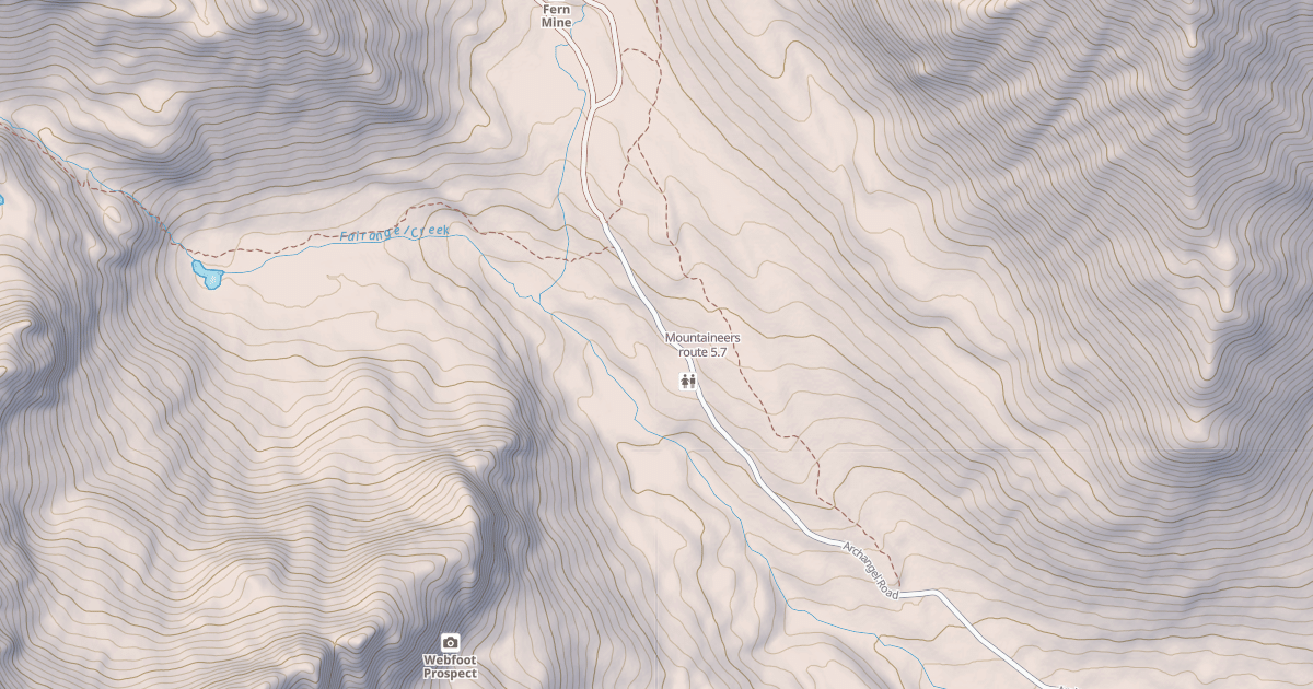 Map preview of Mountaineers route