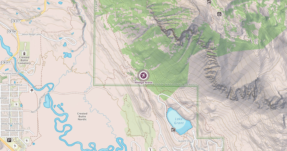 Map preview of Wedge Arete