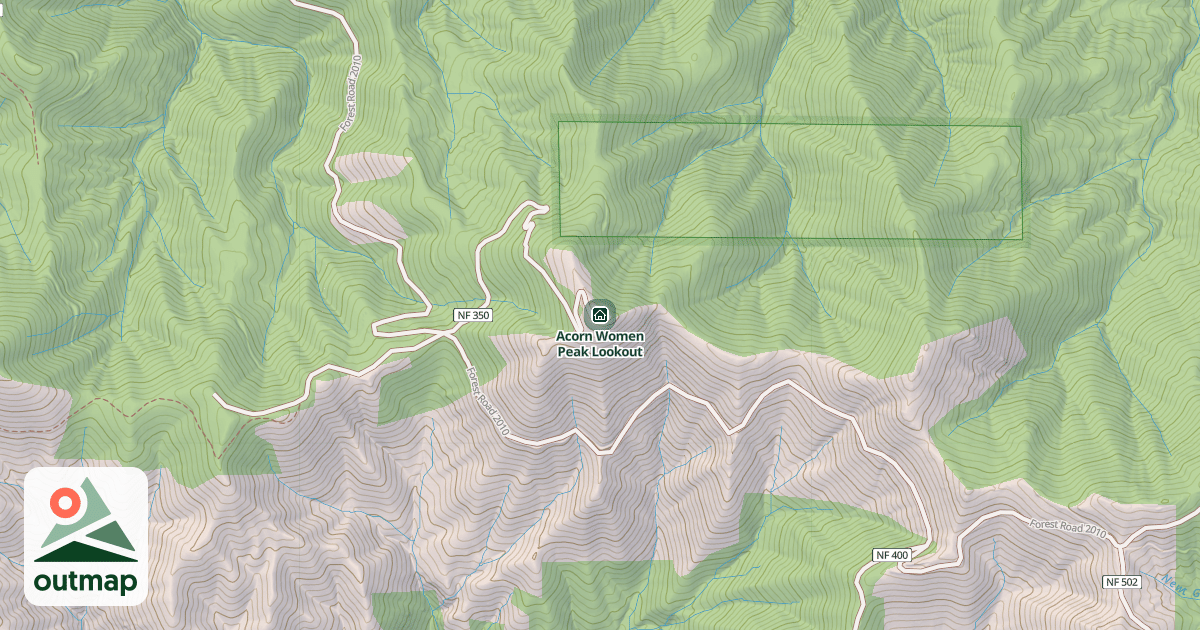 Map of Acorn Women Peak Lookout