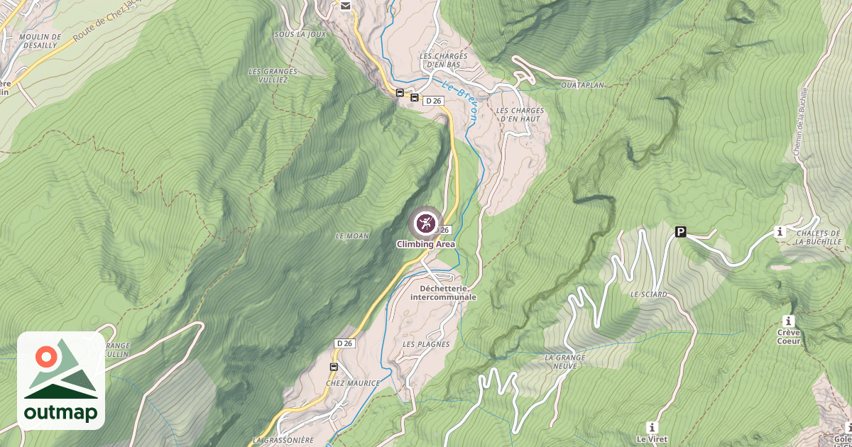 Map of Climbing Area