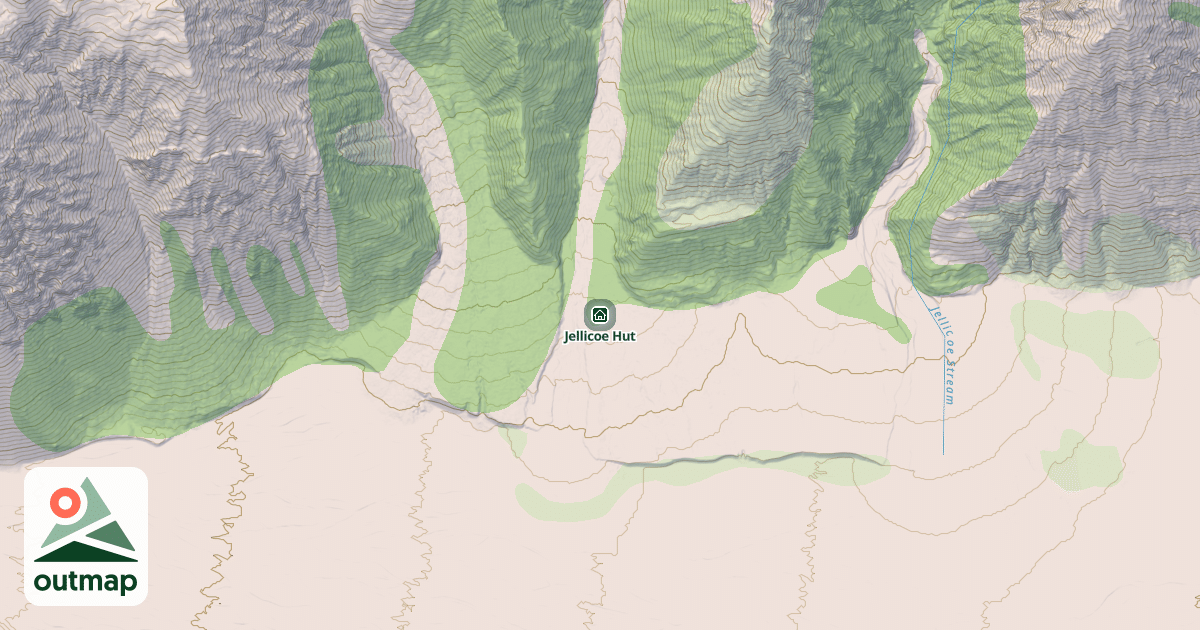 Map of Jellicoe Hut