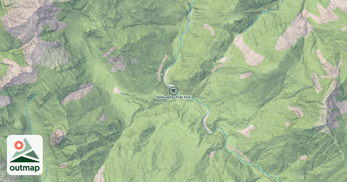 Map of Helicopter Flat Hut