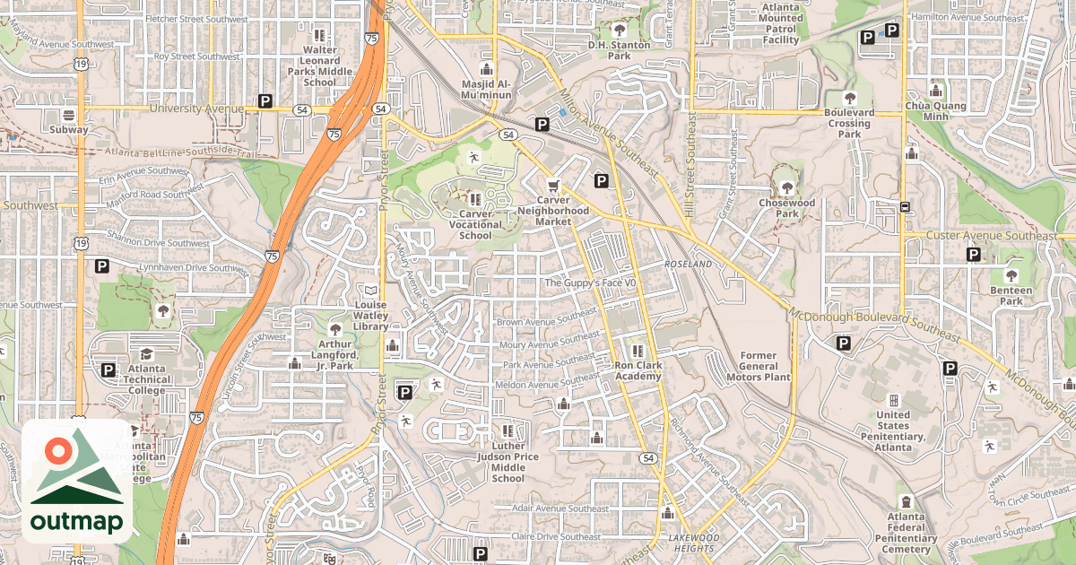 Map of The Guppy's Face