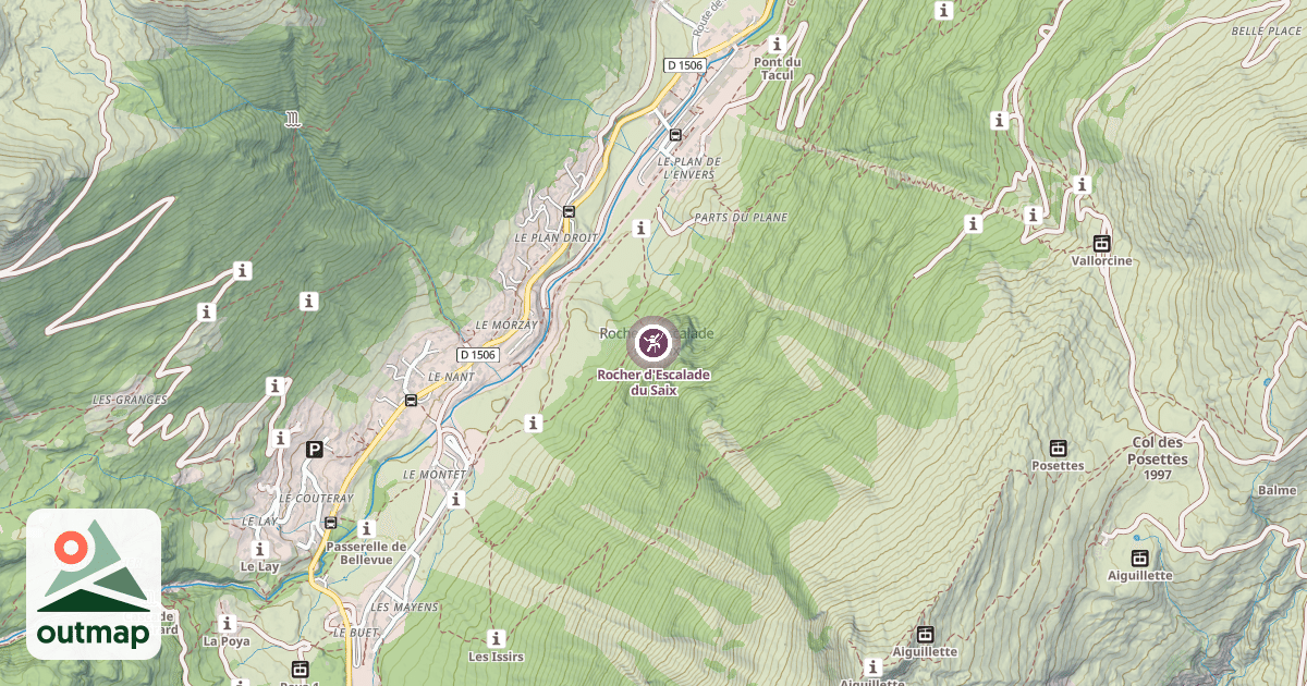 Map of Rocher d'Escalade du Saix