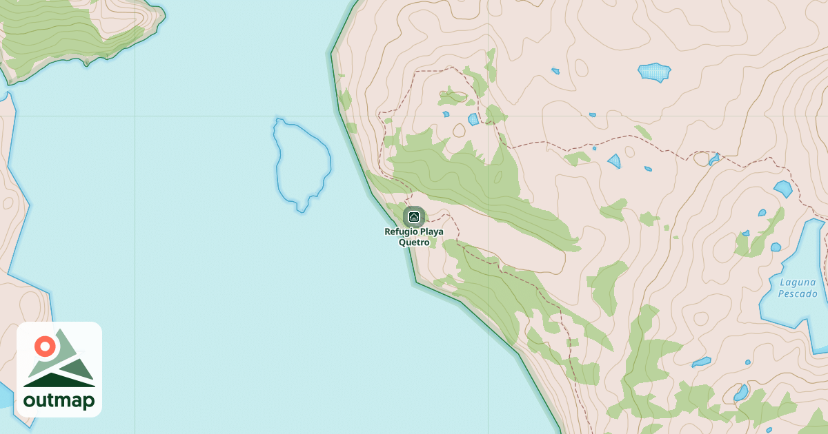 Map of Refugio Playa Quetro