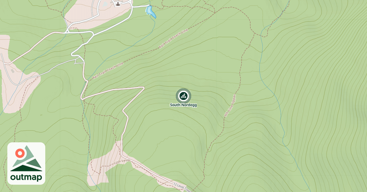 Map of South Nordegg