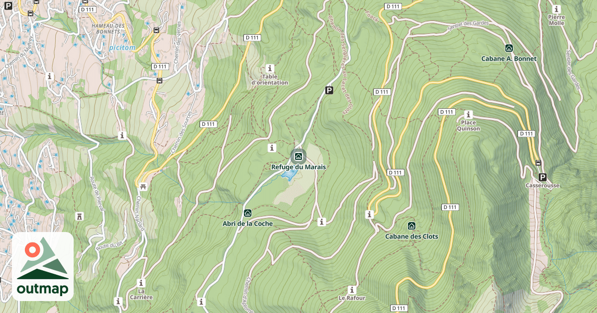 Map of Refuge du Marais