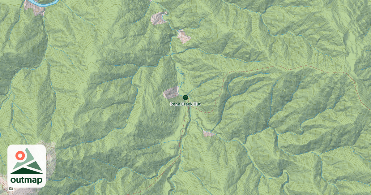Map of Penn Creek Hut