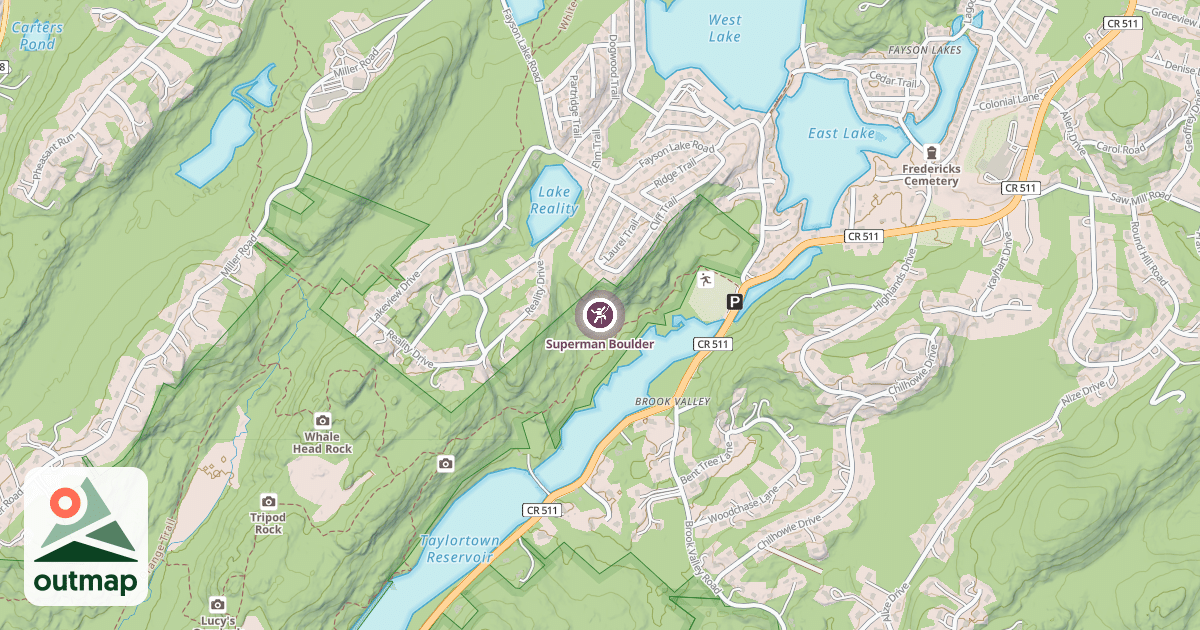 Map of Superman Boulder