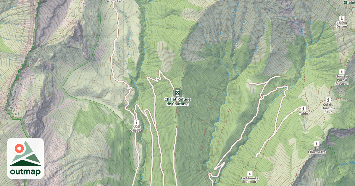 Map of Chalet Refuge de Coutarse