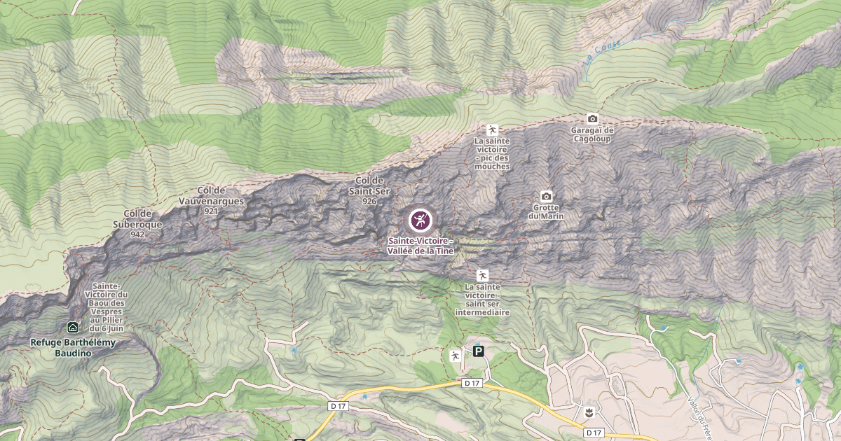 Map preview of Sainte-Victoire - Vallée de la Tine