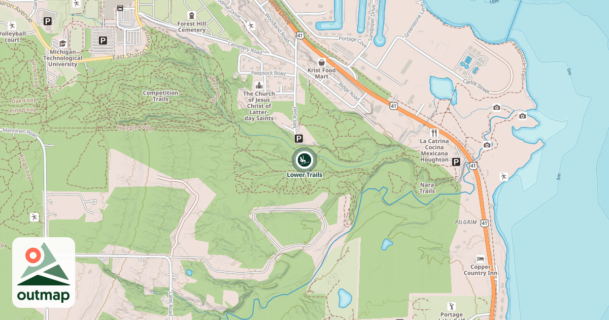Map of Lower Trails