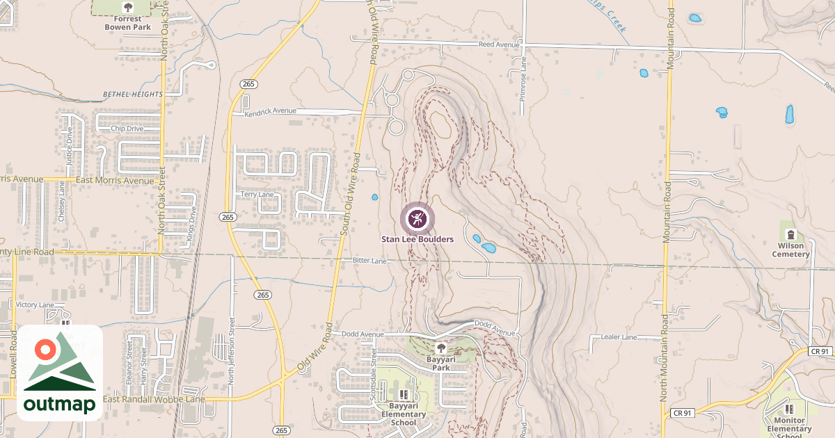 Map of Stan Lee Boulders