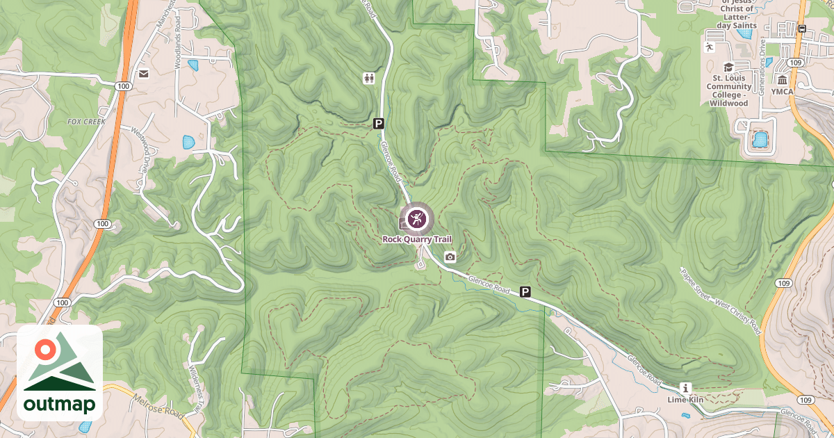 Map of Rock Quarry Trail