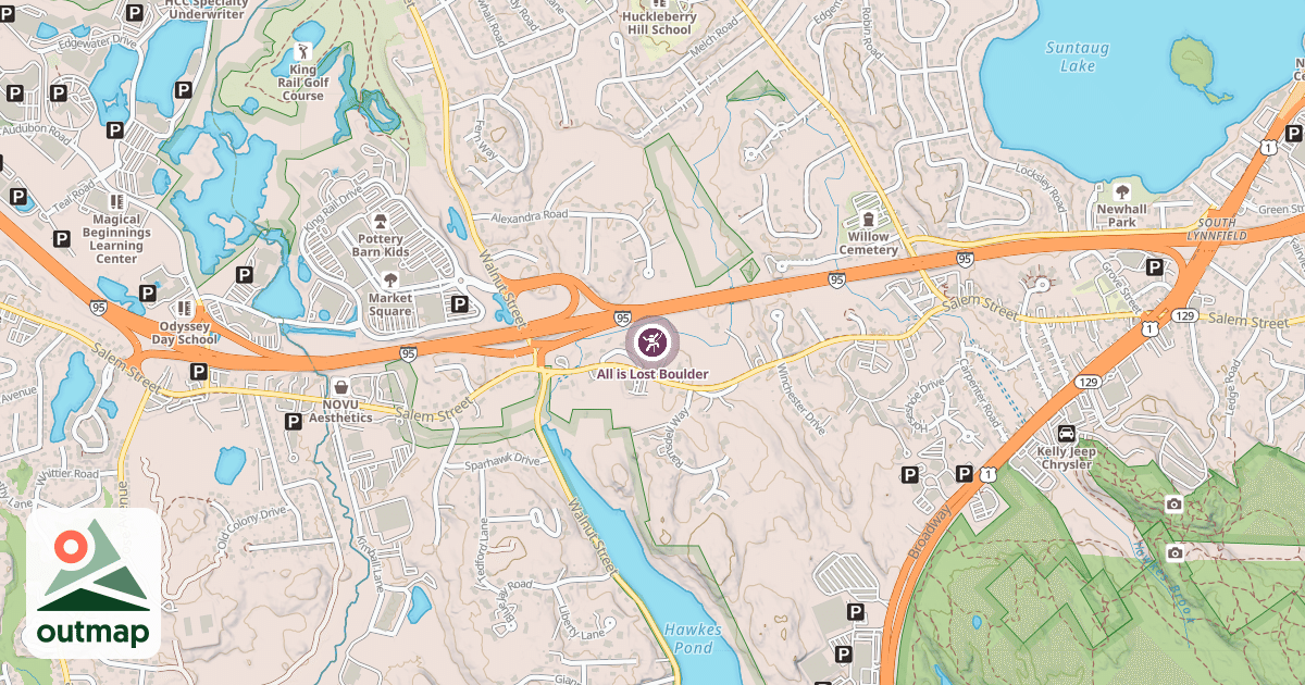 Map of All is Lost Boulder