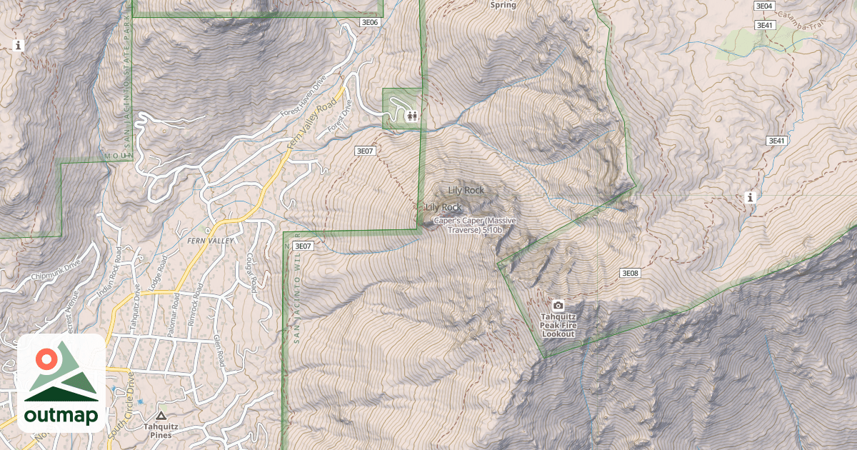 Map of Caper's Caper (Massive Traverse)