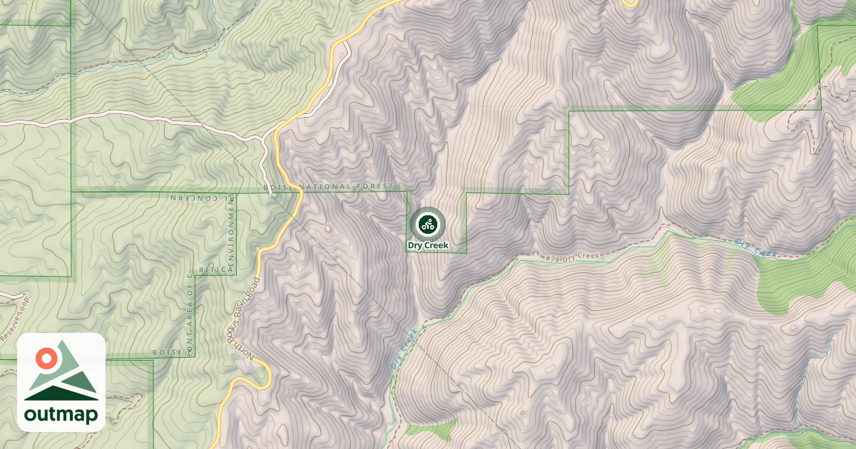 Map of Dry Creek