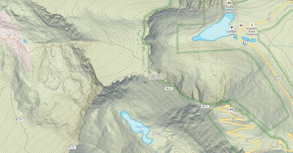 Map preview of Sawtooth Traverse