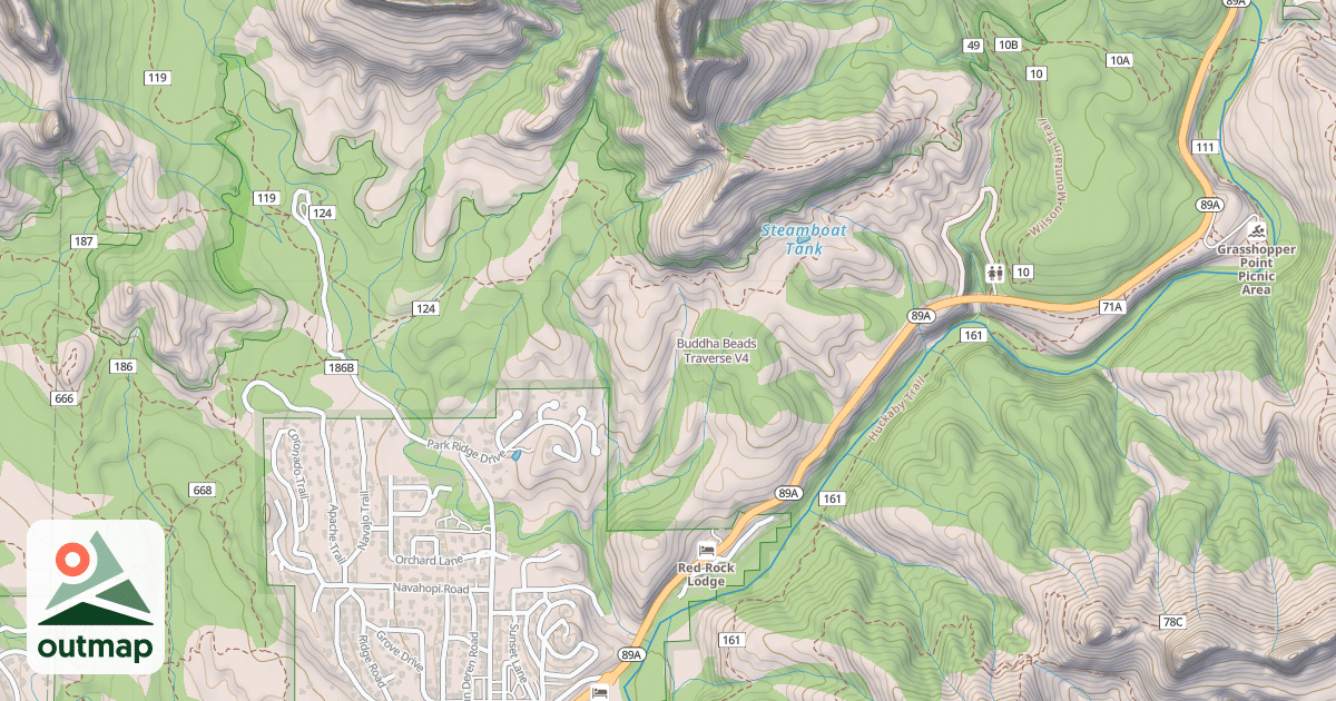 Map of Buddha Beads Traverse