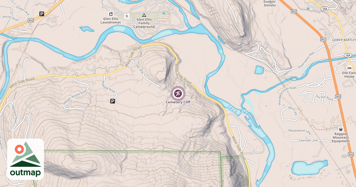 Map of Cemetery Cliff