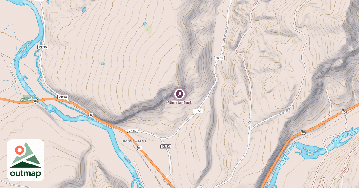 Map of Gibraltar Rock