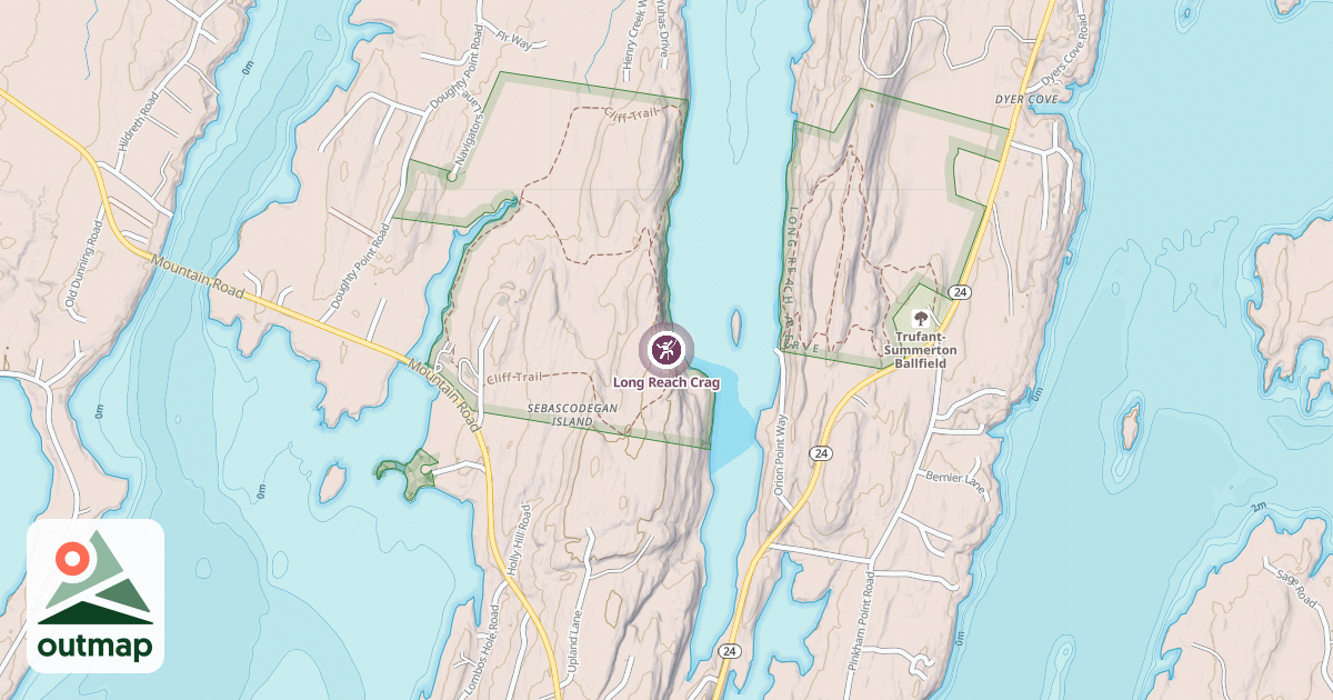 Map of Long Reach Crag