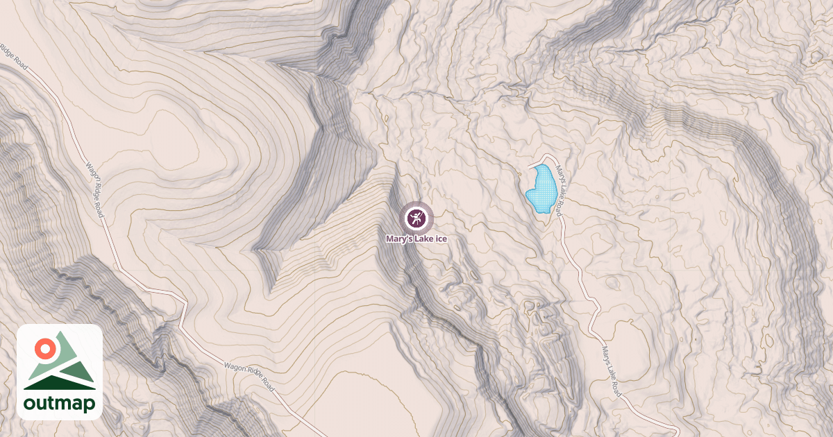 Map of Mary's Lake ice