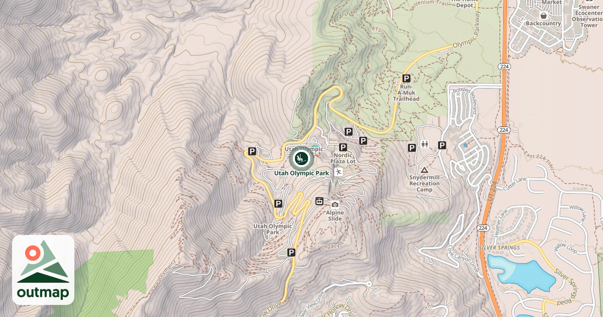 Map of Utah Olympic Park