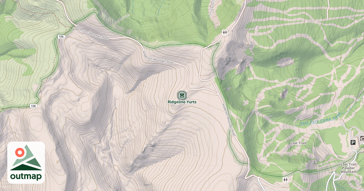 Map of Ridgeline Yurts in Lemhi