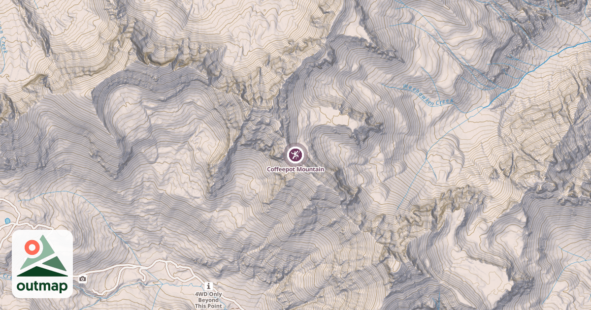 Map of Coffeepot Mountain