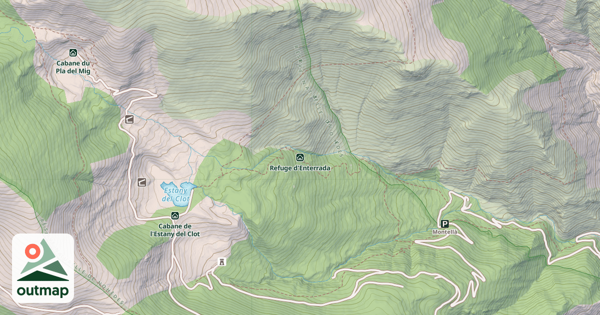 Map of Refuge d'Enterrada