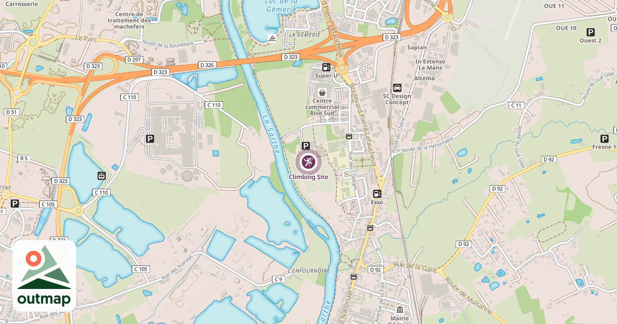 Map of Climbing Site