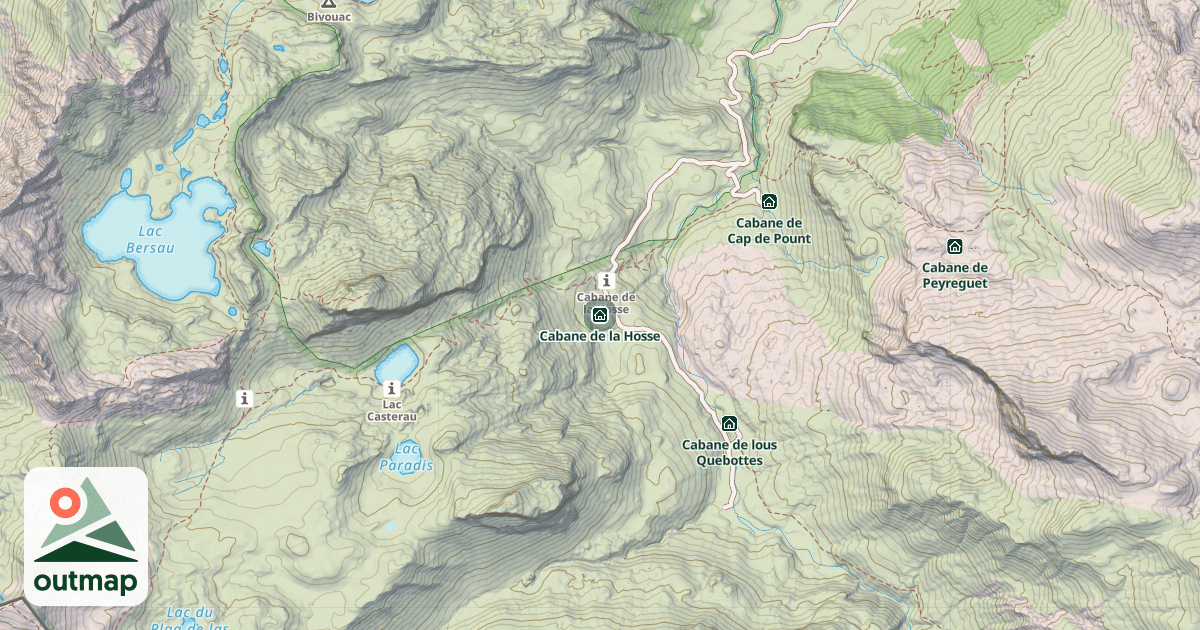 Map of Cabane de la Hosse