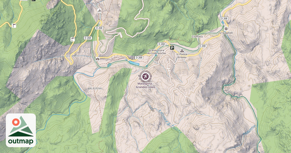 Map of Malaspina - Grandes voies