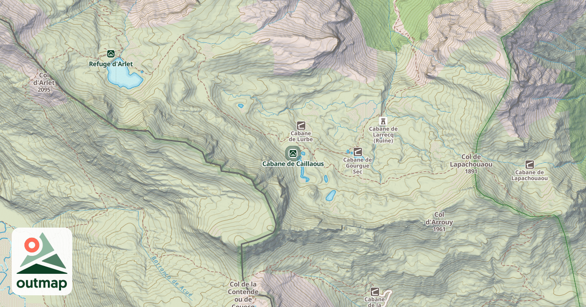 Map of Cabane de Caillaous