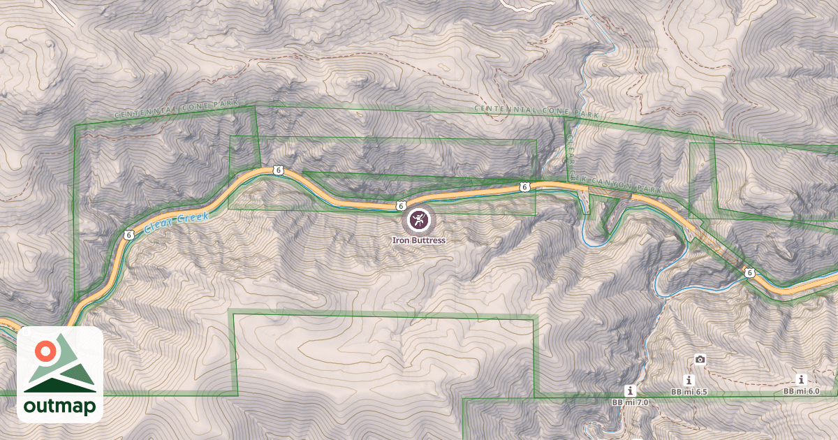 Map of Iron Buttress