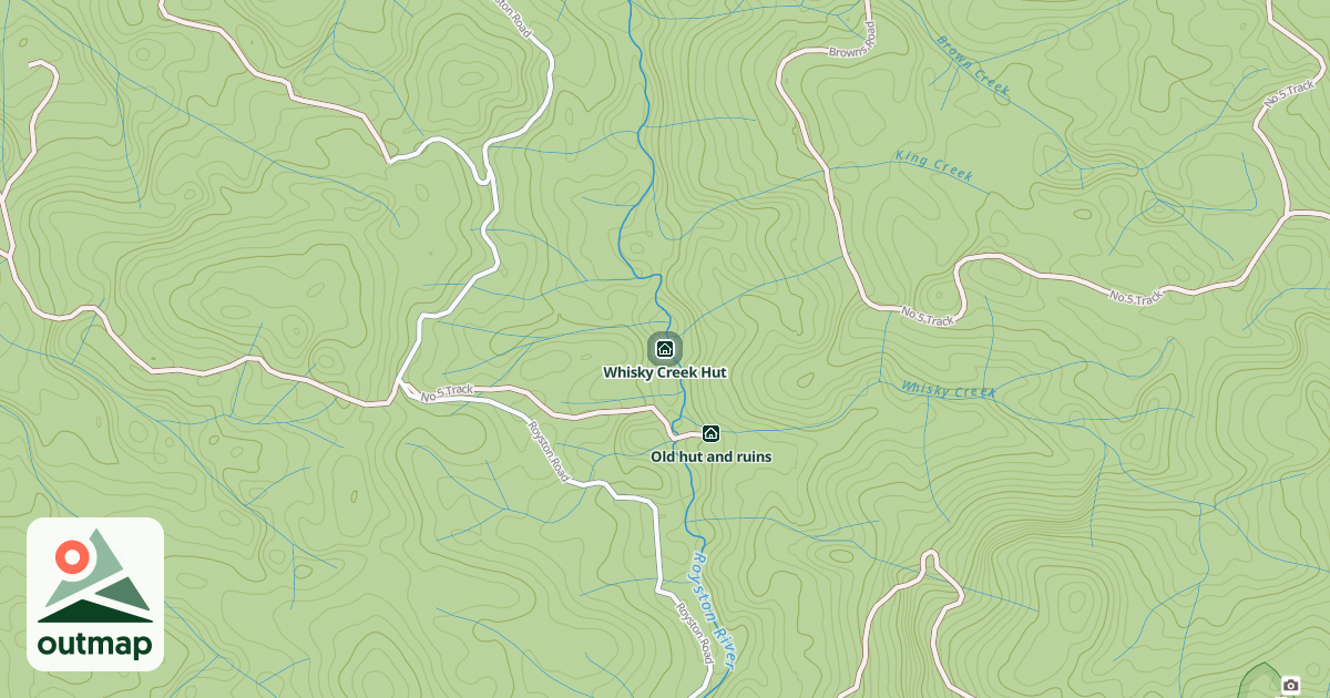 Map of Whisky Creek Hut