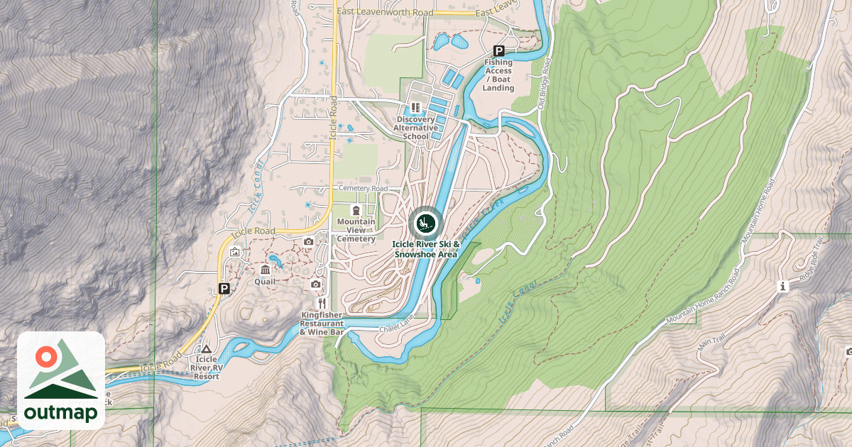 Map of Icicle River Ski & Snowshoe Area