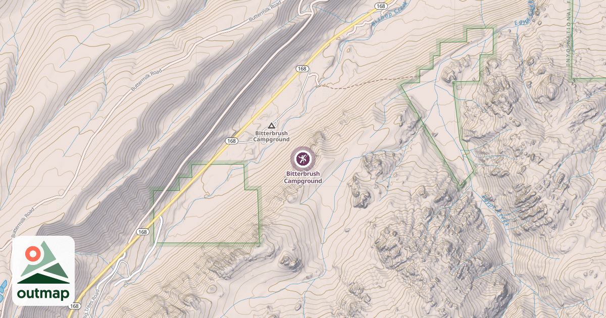 Map of Bitterbrush Campground