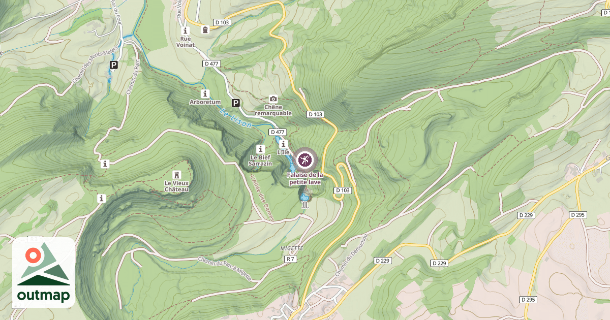 Map of Falaise de la petite lave