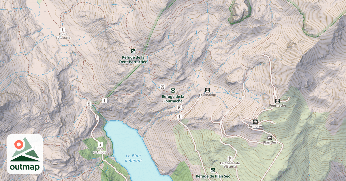 Map of Refuge de la Fournache