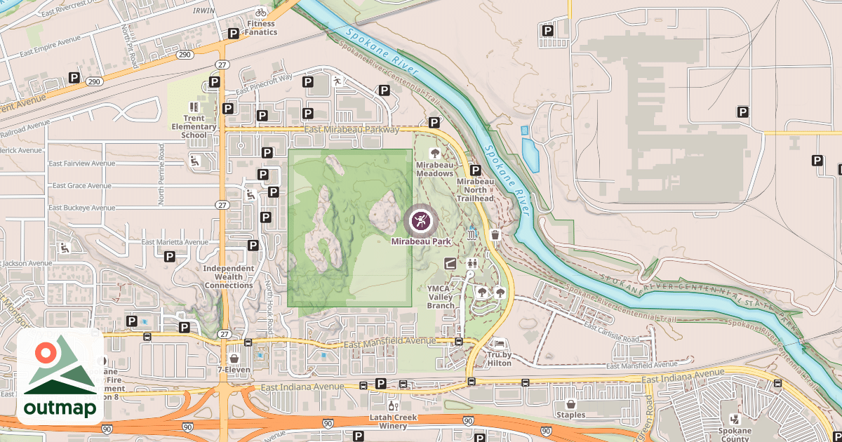 Map of Mirabeau Park