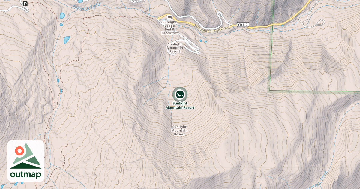 Map of Sunlight Mountain Resort
